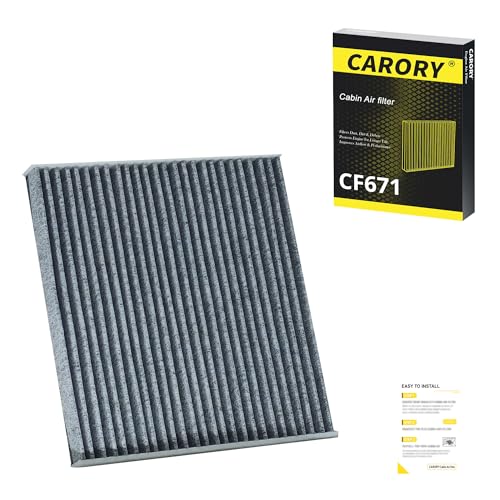 Cabin Air Filter w/Activated Carbon for RAM 1500 (2016–2025), 2500, 3500, Jeep Wagoneer (2022–2025), Grand Wagoneer, Mazda 6, CX-7, OE# EG21-61-P11, 68318365AA, CF11671, CF671