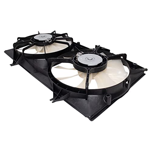 TRQ Radiator Dual Cooling Fan Assembly Compatible with 2004-2006 Lexus ES330 Toyota Camry 2004-2008 Solara LX3115111