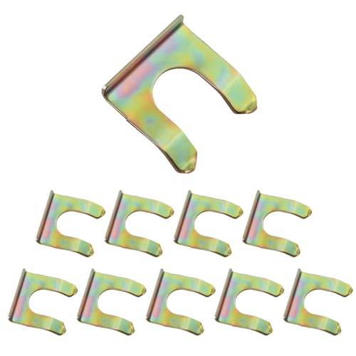 10PCS Brake Line Clips with 360° Clamping Force Concentration - Metal U Shaped Brake Hose Clips Metal Brake Line Retainer Brake Cable Clip Fit for Car Truck SUV Motorcycle