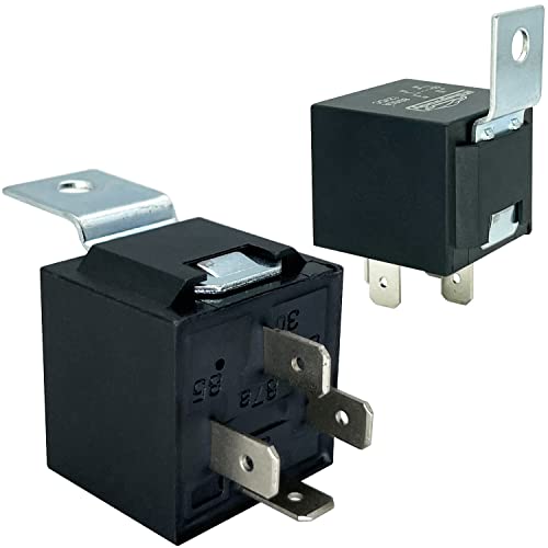 4-pin 40/30AMP 12V DC Relay Kit, SPST Automotive Relays, Pack of 6