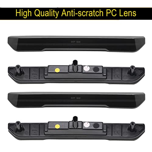 R&F Auto 4PCS Amber Smoked Lens LED Side Marker Lights Replacement for Sierra 2500HD 3500HD 2020-2026 Pickup Truck Amber Front Rear Fender Side Markers Driver Passenger Sides Lamps