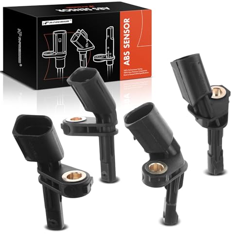 A-Premium Set of 4 Front Rear Left and Right ABS Wheel Speed Sensor Compatible with Volkswagen, Audi, Seat Models - Jetta, Jetta City, Passat CC, Golf, Beetle, A3 Quattro, CC, Eos, GTI, TT, R32