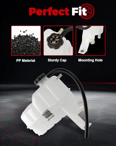 603-102 Coolant Reservoir Tank with Sensor & Cap Compatible with 1999-2006 Silverado 1500, 2000-2006 Suburban Tahoe, 2002-2006 Escalade, 1999-2006 Yukon Sierra, 2003-2009 H2 Replace 15203949 19353731