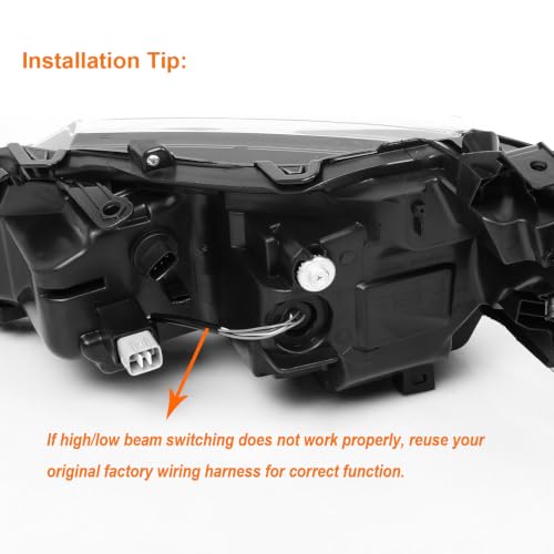 Projector Headlights Assembly Compatible with 2018-2024 Toyota Camry L LE SE