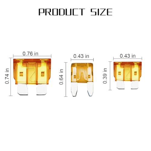 Mandark 306PCS Car Fuses Assortment Kit, Mixed Vehicle Blade Fuses - Standard & Mini & Low Profile Mini Fuse (2A 5A 7.5A 10A 15A 20A 25A 30A 35A),Replacement Accessories for RV, Truck, Auto