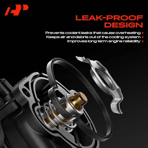 A-Premium - Thermostat Housing Assembly W/Sensor 68003582AB - Compatible with Dodge, Chrysler & Jeep - Journey 09-20, Avenger 09-14, Compass Patriot 07-17, Caliber, Sebring, 200 - DOHC 4Cyl 2.4L 2.0L