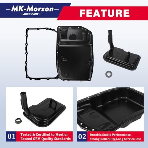 6L80 Transmission Oil Pan Kit 265-582 Compatible with Cadillac Escalade Chevy Avalanche Camaro Silverado Suburban GMC Sierra Yukon XL 1500 Hummer H2 Replaces# 24222657 24224781