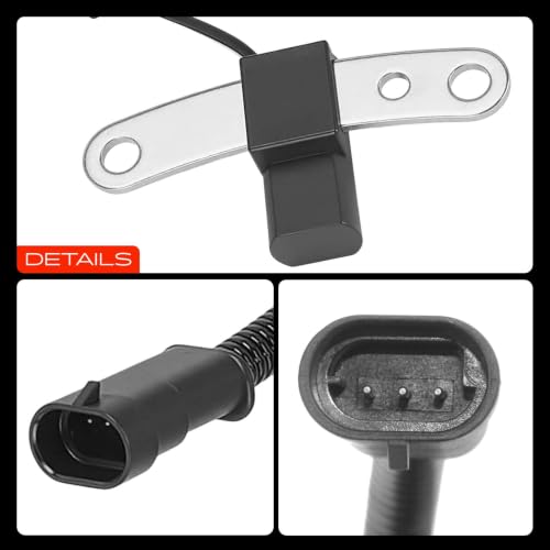 A-Premium Engine Crankshaft Position Sensor Compatible with Jeep & Dodge Models - Grand Cherokee 1993-1996, Wrangler 1993-1995, Cherokee 1993-1996, Dakota 1996, 2.5L 4.0L, Replace# 56026882, 56026921