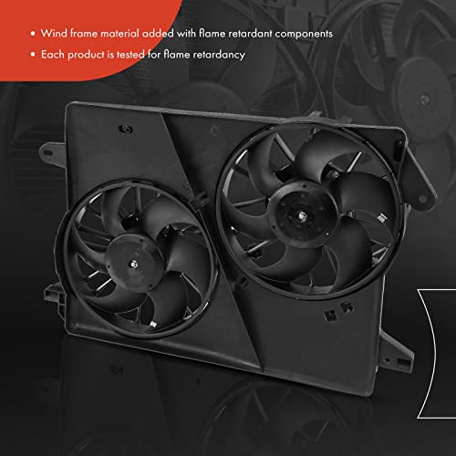A-Premium Engine Radiator Cooling Fan Assembly Compatible with Select Dodge & Chrysler Models - Charger 2006-2008, Challenger 2008, Magnum 2005-2008, 300 2005-2008