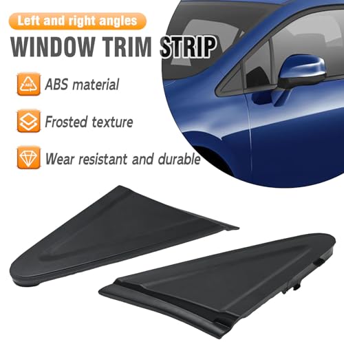 Aynaxcol Front Exterior Pillar for Left and Right Corner Trim Corner Garnish Assembly Replacement for Honda Civic 2012-2015 Replace# 75495-TR0-A01 75490-TR0-A01