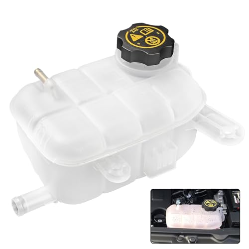 Engine Coolant Reservoir Tank With Cap, Radiator Overflow Tank Compatible With Buick Chevy Vehicle Encore Trax 2013-2021 1.4L 1.8L Replaces# 603-955, 95269001, 95201979, 95380033