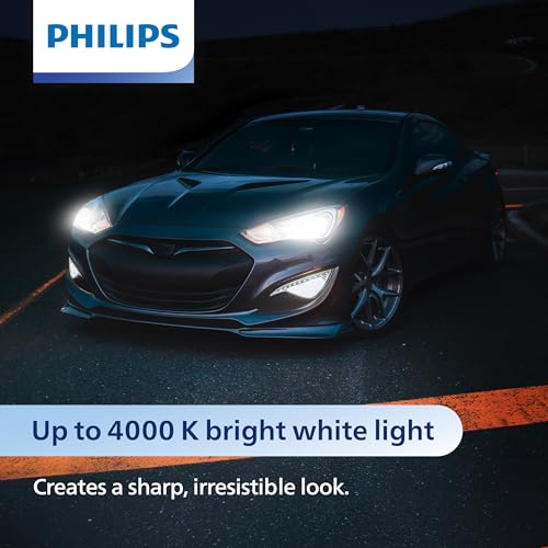 Philips Automotive Lighting 9003 CrystalVision Platinum Superior Upgrade Automotive Replacement Bright White Headlight Bulb, Fits Select High Beam, Low Beam, Fog Positions (2 Pack)