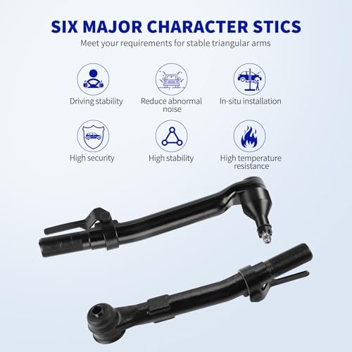 4WD Front Steering Suspension Kit for 2005-2016 Ford F-250 F-350Super Duty, 4 Lower and Upper Ball Joints 2 Outer Tie Rods 1 Adjustment Sleeve 1 Drag Link 1 Outer Steering Tie Rod -9pcs