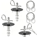 Klfte 2 Pack Trucks Hood Pin for Car, Stainless Steel Hood Pin Lock Clip with Racing Lanyard for Fixing Car Hood Cover & Reduce Shaking(Black)
