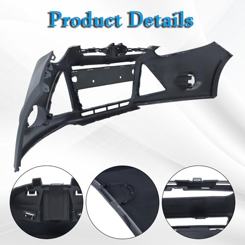 SEBLAFF Front Bumper Cover Primed Replacement for 2012 2013 2014 Focus Sedan Hatchback 4-Door