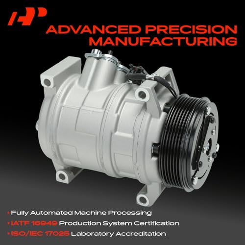 A-Premium A/C Compressor with Clutch Compatible with Chevrolet Traverse 2009-2012, GMC Acadia 2007-2012, Buick Enclave 2008-2012, Saturn Outlook 2007-2010