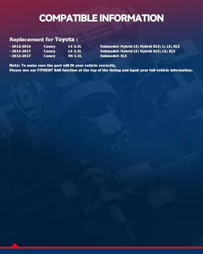 KAX Front Struts and Shocks Complete Assembly with Coil Spring for 2012-2017 Toyota Camry, Amortiguadores Delanteros Replaces OE#: 172940/172941