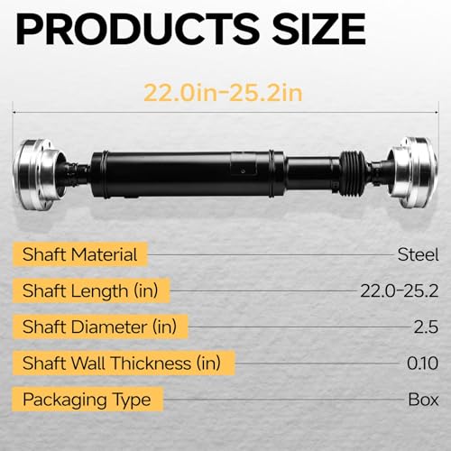 WildGear Rear Drive Shaft Fit for Jeep Wrangler 2-Door 2012-2018 3.6L 5AT 4WD / Jeep Wrangler JK 2018# 52123555AA