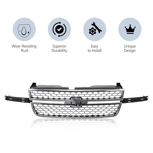 Perfit Liner Front Grille Assembly For 03-06 Chevy Silverado (07 Classic)