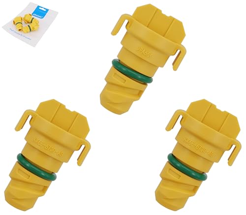 3PCS Oil Drain Plug Fit For 2011-2024 Ford F-150 Mustang Bronco Edge Explorer Lincoln Aviator MKZ KX6Z-6730-B KX6Z6730B BC3Z-6730-A BC3Z-6730-B FT4Z-6730-A by DSNADUO AUTO PARTS