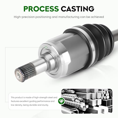 Pair (2) Front CV Axle Shaft Assembly Fit for Honda Civic 1.8L L4 (Automatic Transmission Only) 2006-2013, Civic 1.8L 2014-2015 Only Fit Natural Gas Submodel, Sedan, Automatic Transmission only