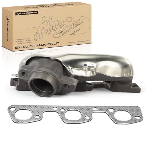 A-Premium [V6 3.8L] Right Side Engine Exhaust Manifold W/Gasket & Heat Shield Compatible with Jeep JK Series Wrangler 2007 2008 2009 2010 2011