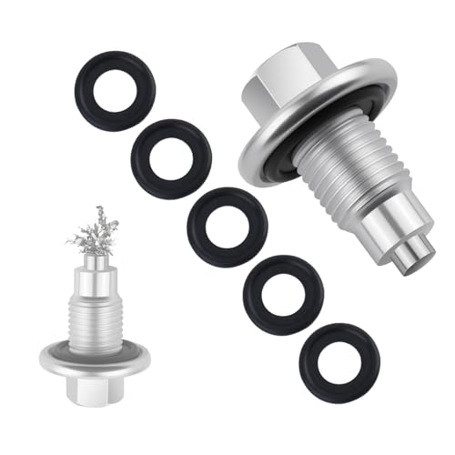 M14x1.5 Oil Drain Plug,Magnetic Oil Drain Plug OEM#6506214AA,94027565,7522691,Automotive Replacement Engine Oils Drains Plugs Compatible with Honda/Mercedes-Benz/Kawasaki/GMC (M14*1.5)