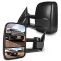 SCITOO Towing Mirrors Fit Chevy GMC Exterior Accessories Mirrors Fit 1999-2007 Chevy/GMC Silverado/Sierra 1500 2500HD 3500HD with Convex Glass Manual Controlling and Telescoping Features