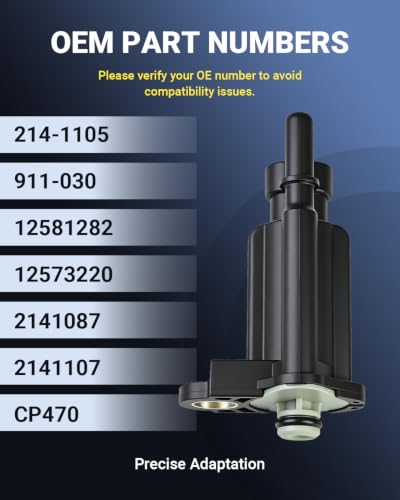 EVAP Vapor Canister Purge Valve Solenoid Compatible with 2004-2006 Chevy Silverado 1500,Suburban Tahoe Avalanche Express 1500,Cadillac Escalade,GMC Savana Sierra Yukon XL Replaces# 214-1105,911-030