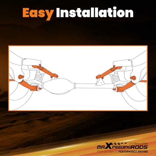 maXpeedingrods Adjustable 0-8" Lift Front Control Arms for Jeep Wrangler TJ Cherokee XJ ZJ, Upper and Lower w/wear-resistant Poly Bushing
