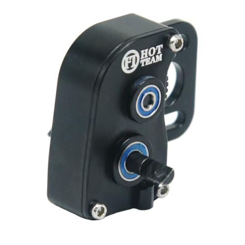 Hot Team Hobby Aluminum DIY Gear Box Gearbox Transmission for SCX24 RC Parts Upgrade Parts (Black)