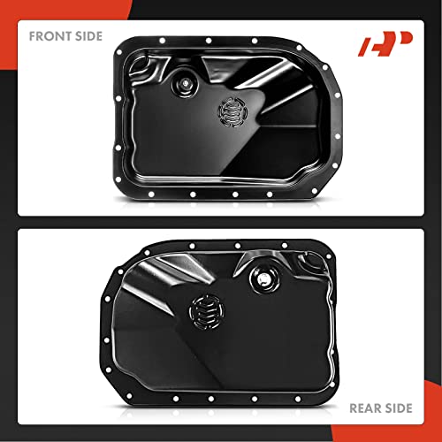 A-Premium Transmission Oil Pan with Drain Plug Compatible with Chevrolet Silverado Express Suburban GMC Sierra Savana Yukon Workhorse Isuzu Cadillac
