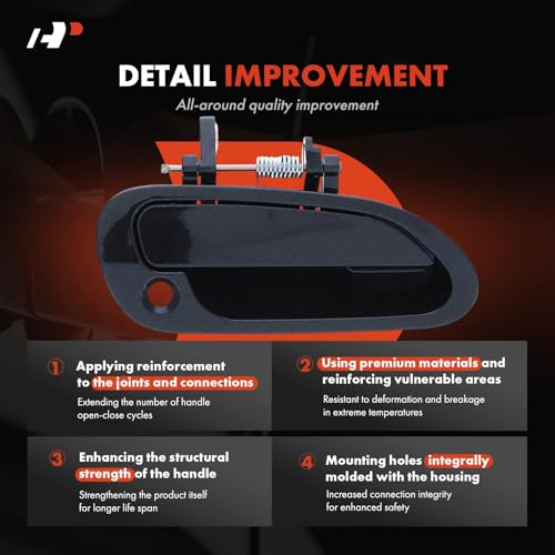 A-Premium Front Right Passenger Side Exterior Door Handle with Keyhole