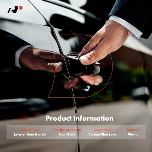 A-Premium Front Right Passenger Side Exterior Door Handle with Keyhole