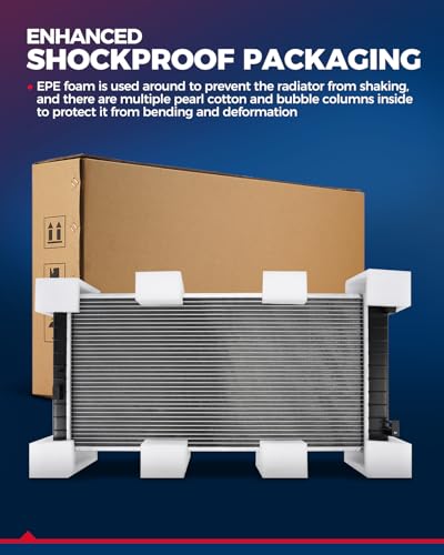 KAX CU13244 Engine Cooling Radiator Replacement, Compatible with 2011-2016 Silverado/Sierra 2500 HD/3500 HD 6.6L