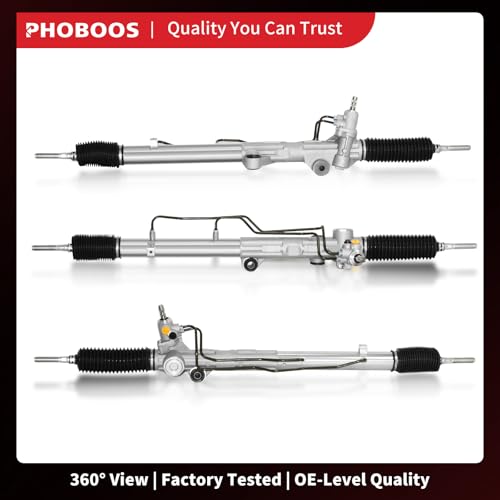 PHOBOOS Hydraulic Power Steering Rack and Pinion Assembly Compatible with Toyota Tundra 2000-2006, Toyota Sequoia 2001-2007, 3.0L/4.0L/4.7L, New Unit, Leak Resistance, Direct Fit, Ref. 97-1618