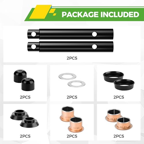 10L0L Golf Cart King Pin and Bushing Kit for Yamaha G2 G8 G9 G11 G14 G16 G19 G20 1985-2001, Steering Knuckle Kingpin Kit, OEM J55-F3516-00, J38-23527-00, J38-23528-00