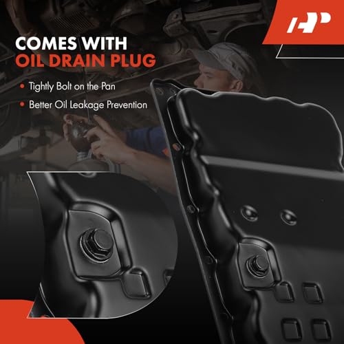 A-Premium Transmission Oil Pan with Drain Plug & Gasket Compatible with Nissan Altima 2007-2008/2011-2013 2.5L, Replaces 313901XF0B, 31397-1XF0D