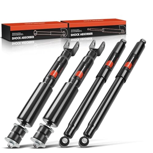 A-Premium Front and Rear Shock Absorbers Struts Compatible with Chevrolet GMC Silverado 1500 Sierra 1500 (Classic) 1999-2007 -[4WD, Exc. Electronic Suspension & Quadrasteer]