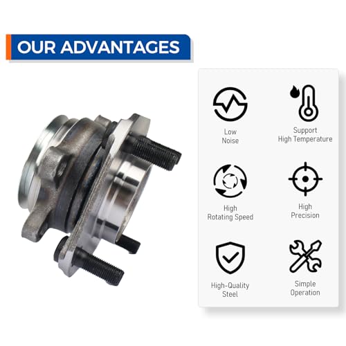 PAROD 513297 Set of 2 Front Wheel Hub & Bearing Assembly Fit for Nissan Sentra 2007 2008 2009 2010 2011 2012 2.0L; ABS Models