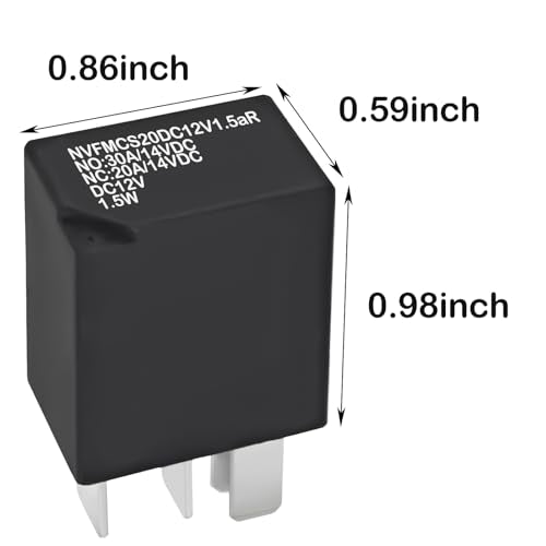 Relay NVFMCS20DC12V1.5aR (Pack of 2) - 12VDC 5-Pin Automotive Power Relay