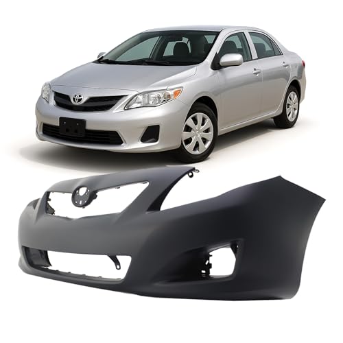 FitParts Compatible With Front Bumper Cover 2009-2010 Toyota Corolla Base CE LE XLE Sedan 09-10. New, Primed and Ready for Paint. With Fog Light Holes. TO1000343 5211902990