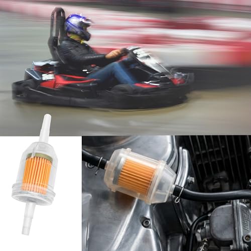 Strongthium 1/4" 5/16" Inline Fuel Filters with Magnet for Briggs & Stratton John Deere Kawasaki Kohler Lawn Mowers Small Tractors Garden Tillers Go Garts & Clamps x20