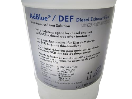 AdBlue Diesel Exhaust Fluid DEF SCR LR072258, Original Equipment, 2 Gallons (4 Half-Gallon Bottles), Compatible with Land Rover Discovery 5, Range Rover Sport, Velar, And Evoque, Diesel Vehicles Only