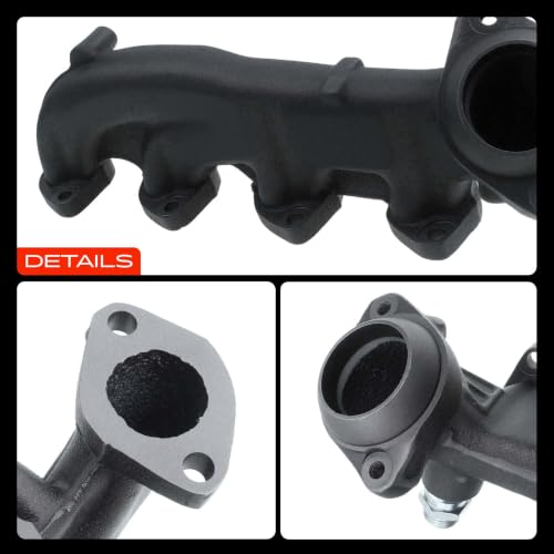 A-Premium Left Side [V8 5.4L] Engine Exhaust Manifold Kit W/Gasket & Studs & Nuts Compatible with Ford F-150 1999-2003, F-250 1999, F-150 Heritage 2004, Expedition 1999-2004, Replaces 2L1Z9431CA