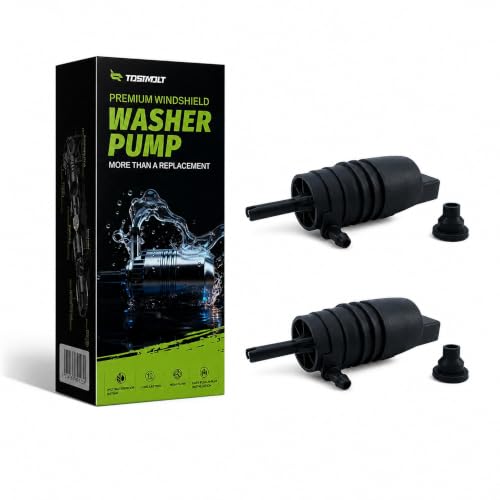 tostmolt 2pcs 12V Front+Rear Windshield Washer Fluid Pump Motor w/Grommet Fit Astro Safari Trailblazer Envoy Suburban Yukon Tahoe Escalade Acadia Typhoon S15 Jimmy S10 Blazer Traverse Caprice & Multi