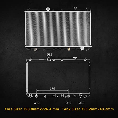 DWVO Radiator Compatible with 1997-2001 Camry 2.2l L4, Compatible with 1999-2001 Solara 2.2L L4 4Cyl DWRD1017
