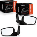 A-Premium Pair (2) Driver and Passenger Side Power Door Mirror - Compatible with Honda Accord 2008 2009 2010 2011 2012 - Heated Manual Folding Black Outside Rear View Mirror - Replace# 76258TA5A11