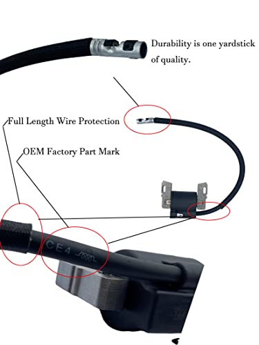 YAMAKATO 591459 492341 Lg492341 Ignition Coil for Briggs and Stratton Toro MTD Craftsman Cub Cadet Engine Lawn Mower Riding Tractor Armature Magneto OEM Pack of 1
