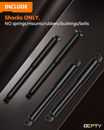 Front Rear Shocks Struts for Chevy 4WD 344266 344263, OCPTY Shock Absorbers Fit 1988-1999 for Chevy K1500/for GMC K1500 1988-1996 1997 1998 99 2000 for Chevy K2500/for GMC K2500 Amortiguadores 4pcs